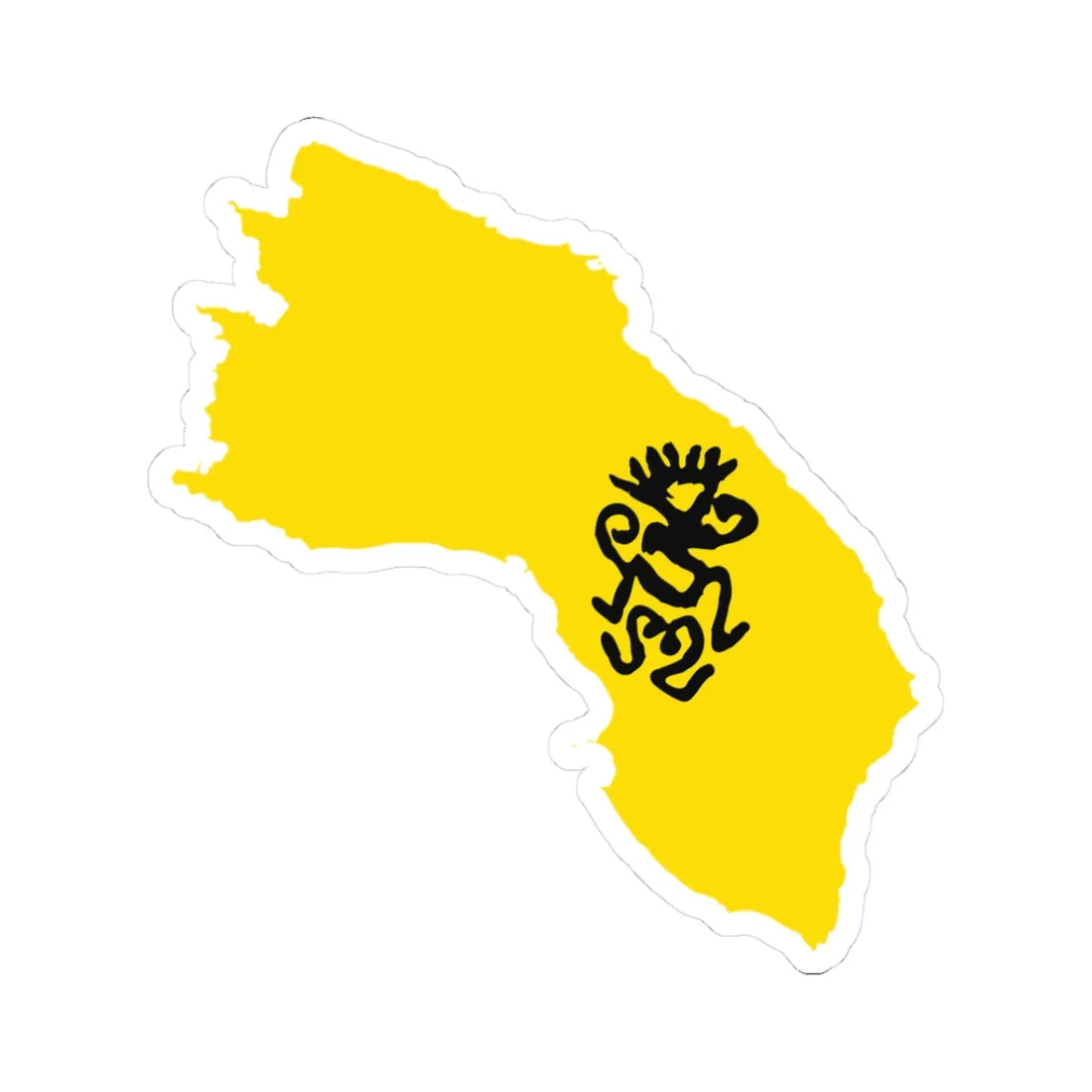 Flag map of Salento Variant (Italy) STICKER Vinyl Kiss-Cut Decal 3 Inch White - The Sticker Space