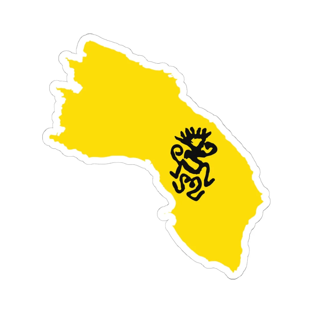 Flag map of Salento Variant (Italy) STICKER Vinyl Kiss-Cut Decal 6 Inch White - The Sticker Space