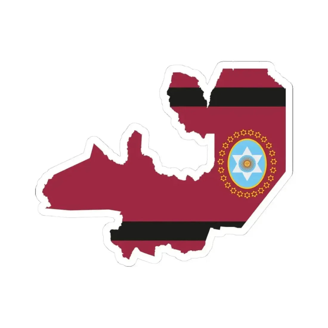 Flag-map of Salta Province (Argentina) STICKER Vinyl Kiss-Cut Decal 3 Inch White - The Sticker Space