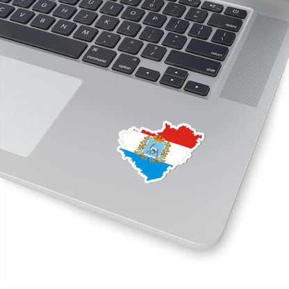 Flag-map of Samara Oblast (Russia) STICKER Vinyl Kiss-Cut Decal - The Sticker Space