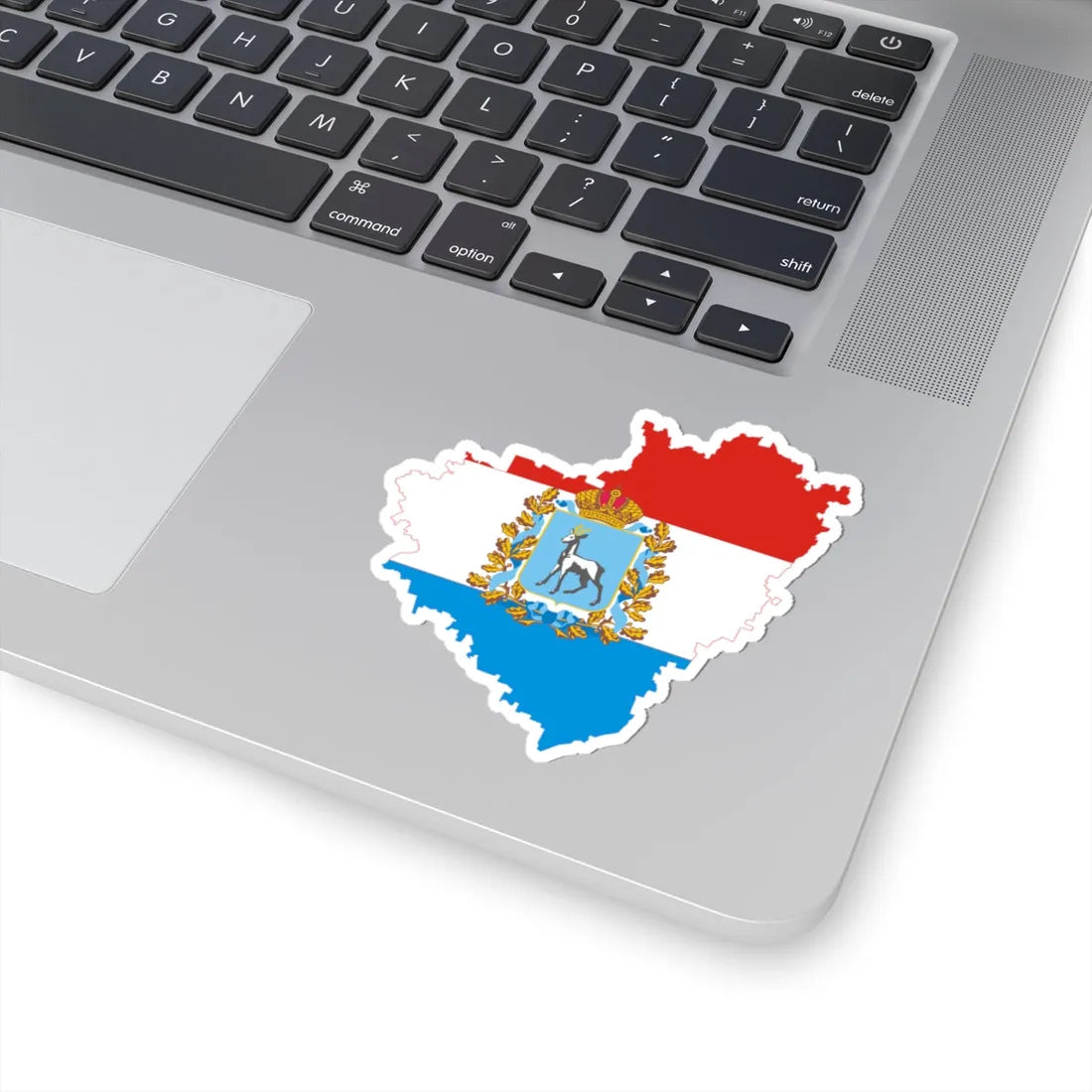Flag-map of Samara Oblast (Russia) STICKER Vinyl Kiss-Cut Decal - The Sticker Space