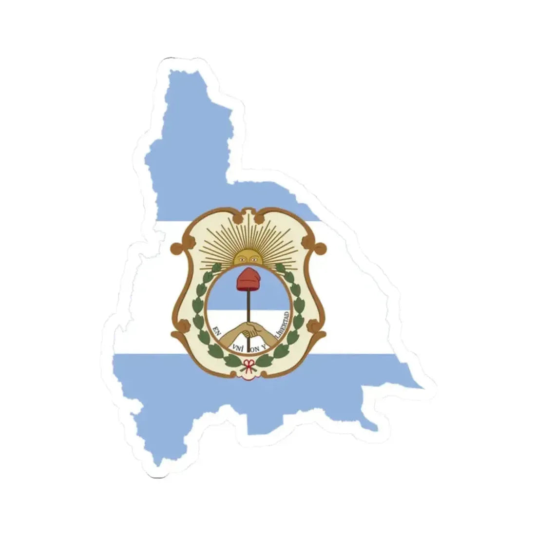 Flag-map of San Juan Province (Argentina) STICKER Vinyl Kiss-Cut Decal 2 Inch White - The Sticker Space