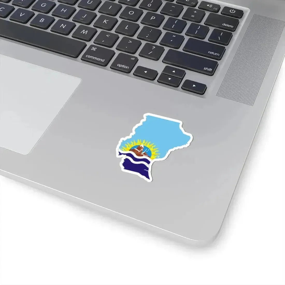 Flag-map of Santa Cruz Province (Argentina) STICKER Vinyl Kiss-Cut Decal - The Sticker Space