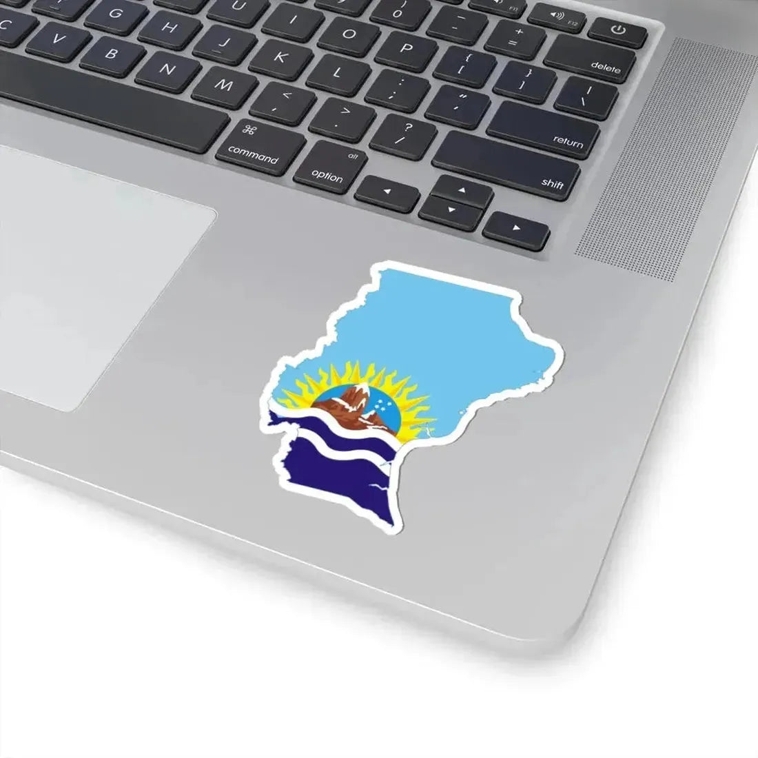 Flag-map of Santa Cruz Province (Argentina) STICKER Vinyl Kiss-Cut Decal - The Sticker Space