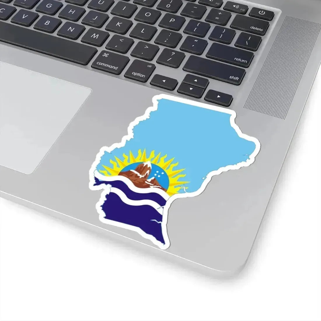 Flag-map of Santa Cruz Province (Argentina) STICKER Vinyl Kiss-Cut Decal - The Sticker Space