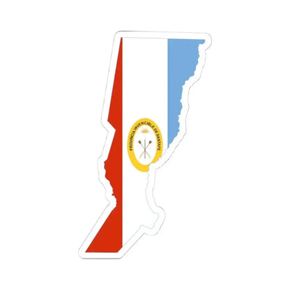 Flag-map of Santa Fe Province (Argentina) STICKER Vinyl Kiss-Cut Decal 4 Inch White - The Sticker Space