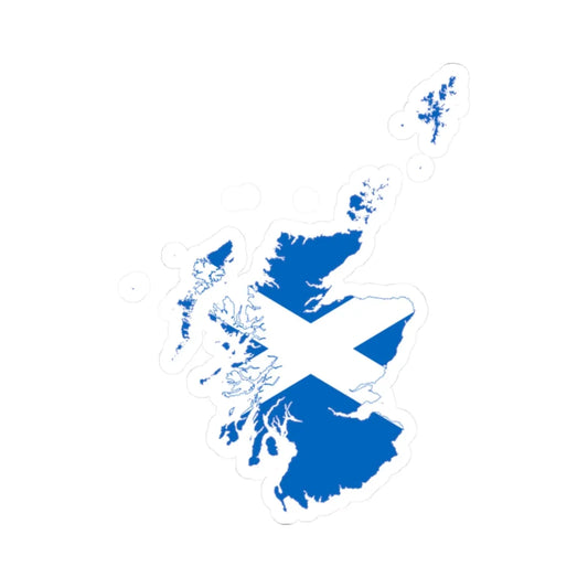 Flag map of Scotland (Scotland) STICKER Vinyl Kiss-Cut Decal 2 Inch White - The Sticker Space