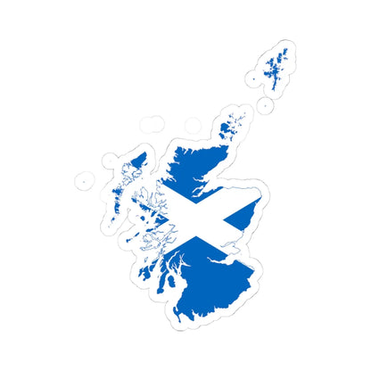 Flag map of Scotland (Scotland) STICKER Vinyl Kiss-Cut Decal 4 Inch White - The Sticker Space