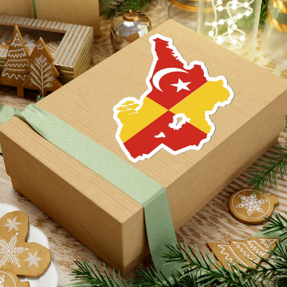 Flag map of Selangor (Malaysia) STICKER Vinyl Kiss-Cut Decal - The Sticker Space