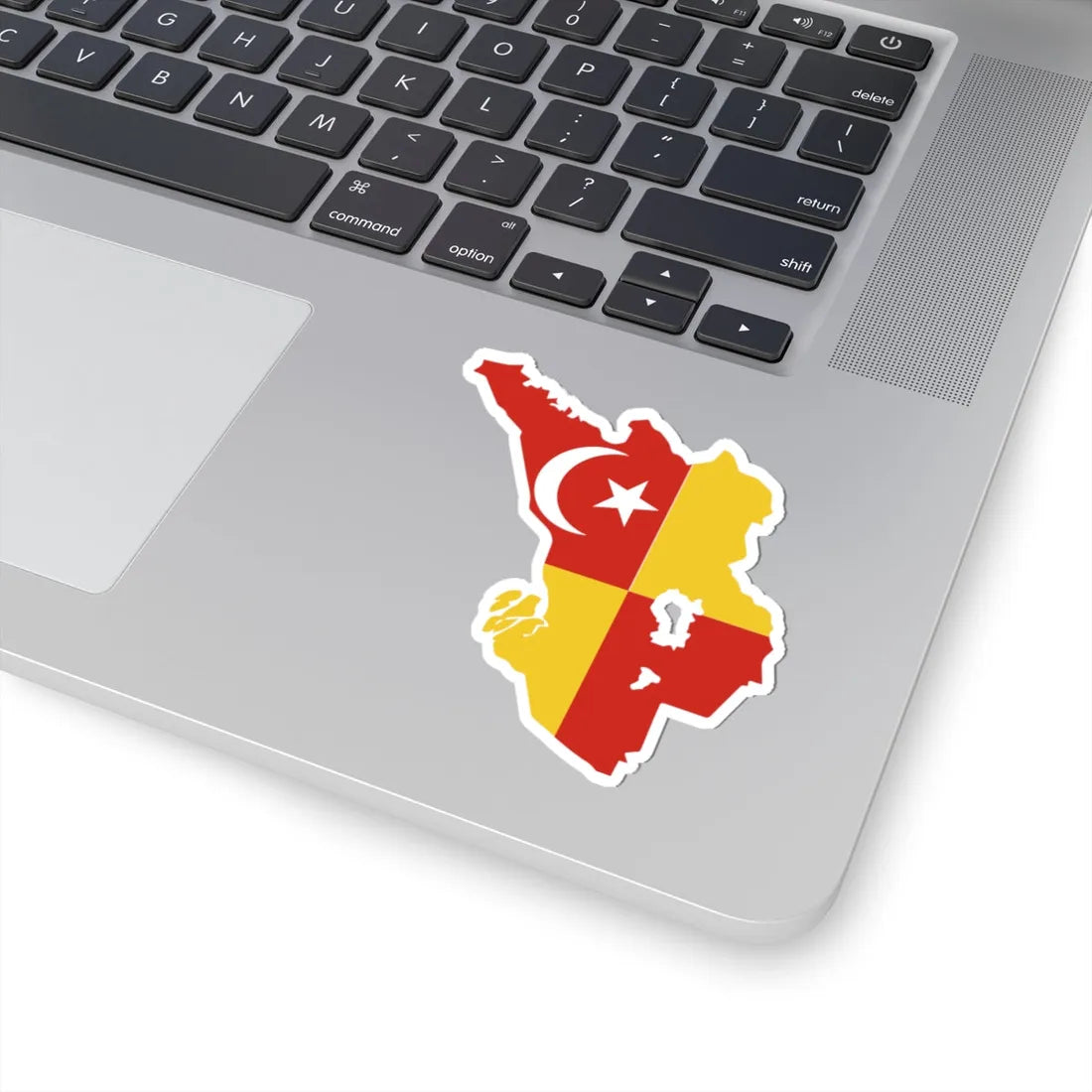 Flag map of Selangor (Malaysia) STICKER Vinyl Kiss-Cut Decal - The Sticker Space
