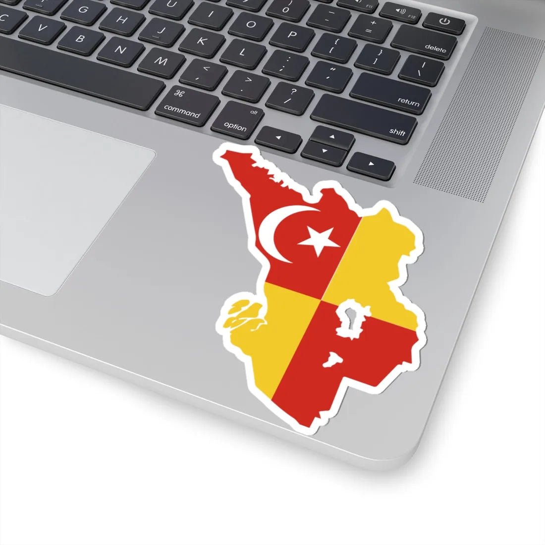 Flag map of Selangor (Malaysia) STICKER Vinyl Kiss-Cut Decal - The Sticker Space