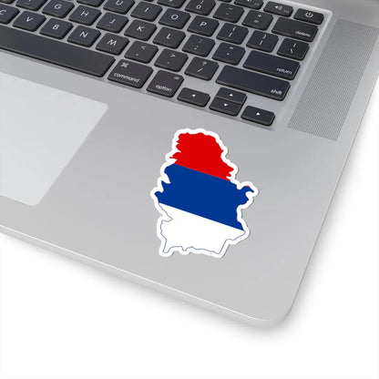 Flag map of Serbia 1992-2004 (Serbia) STICKER Vinyl Kiss-Cut Decal - The Sticker Space