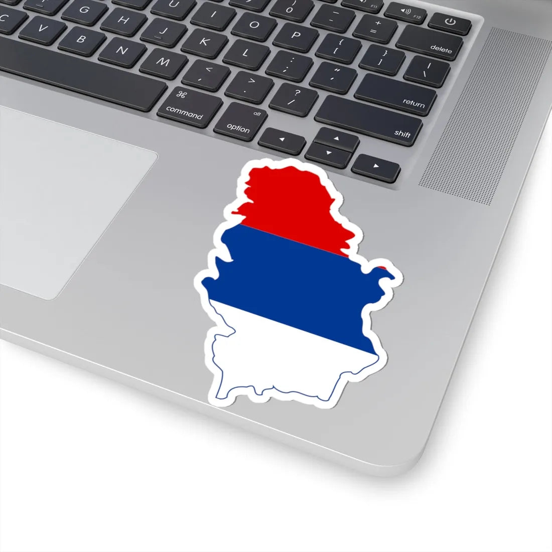 Flag map of Serbia 1992-2004 (Serbia) STICKER Vinyl Kiss-Cut Decal - The Sticker Space