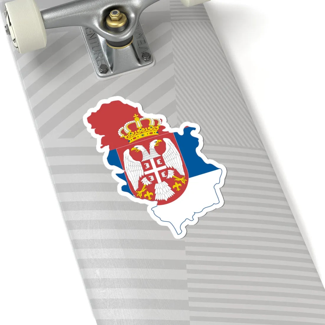 Flag map of Serbia 2004-2010 with Kosovo (Serbia) STICKER Vinyl Kiss-Cut Decal - The Sticker Space