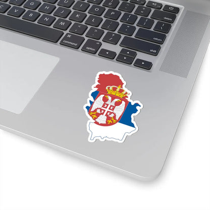 Flag map of Serbia 2004-2010 with Kosovo (Serbia) STICKER Vinyl Kiss-Cut Decal - The Sticker Space