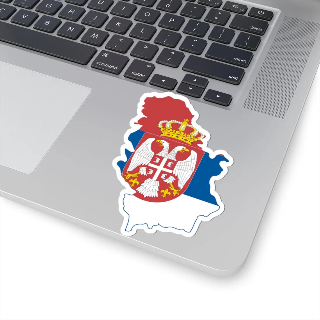 Flag map of Serbia 2004-2010 with Kosovo (Serbia) STICKER Vinyl Kiss-Cut Decal - The Sticker Space