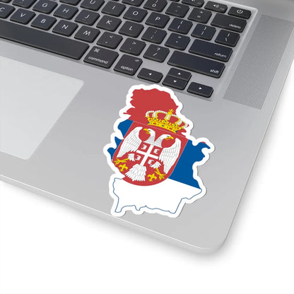 Flag map of Serbia 2004-2010 with Kosovo (Serbia) STICKER Vinyl Kiss-Cut Decal - The Sticker Space
