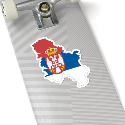 Flag map of Serbia 2004-2010 without Kosovo (Serbia) STICKER Vinyl Kiss-Cut Decal - The Sticker Space