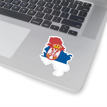 Flag map of Serbia 2004-2010 without Kosovo (Serbia) STICKER Vinyl Kiss-Cut Decal - The Sticker Space