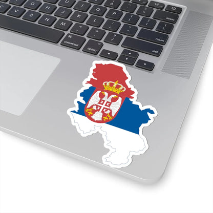 Flag map of Serbia 2004-2010 without Kosovo (Serbia) STICKER Vinyl Kiss-Cut Decal - The Sticker Space