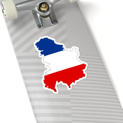 Flag map of Serbia and Montenegro 1992-2006 (Serbia) STICKER Vinyl Kiss-Cut Decal - The Sticker Space