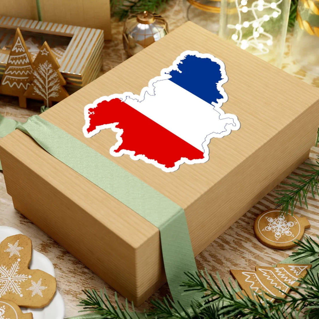 Flag map of Serbia and Montenegro 1992-2006 (Serbia) STICKER Vinyl Kiss-Cut Decal - The Sticker Space