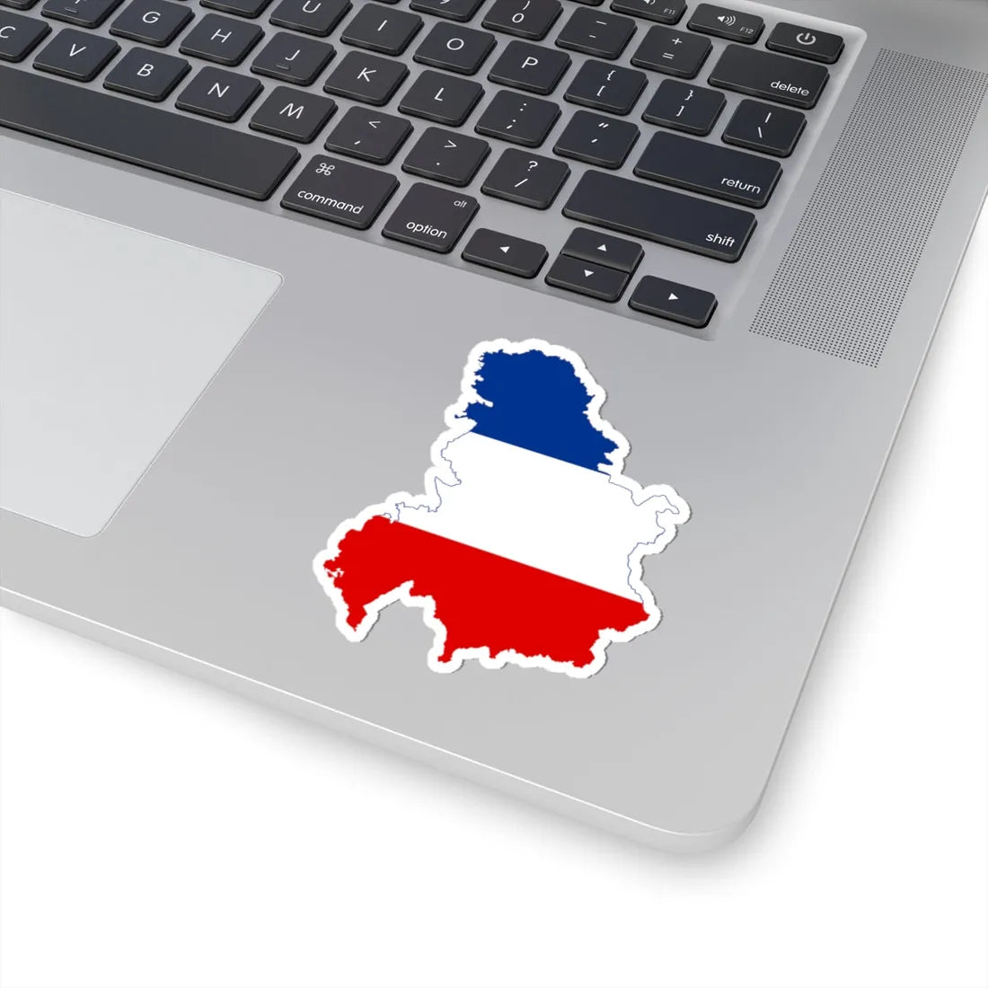 Flag map of Serbia and Montenegro 1992-2006 (Serbia) STICKER Vinyl Kiss-Cut Decal - The Sticker Space