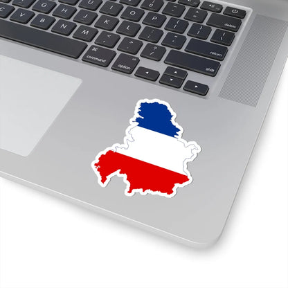 Flag map of Serbia and Montenegro 1992-2006 (Serbia) STICKER Vinyl Kiss-Cut Decal - The Sticker Space