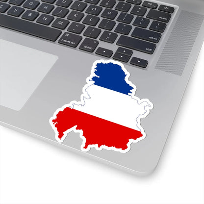Flag map of Serbia and Montenegro 1992-2006 (Serbia) STICKER Vinyl Kiss-Cut Decal - The Sticker Space