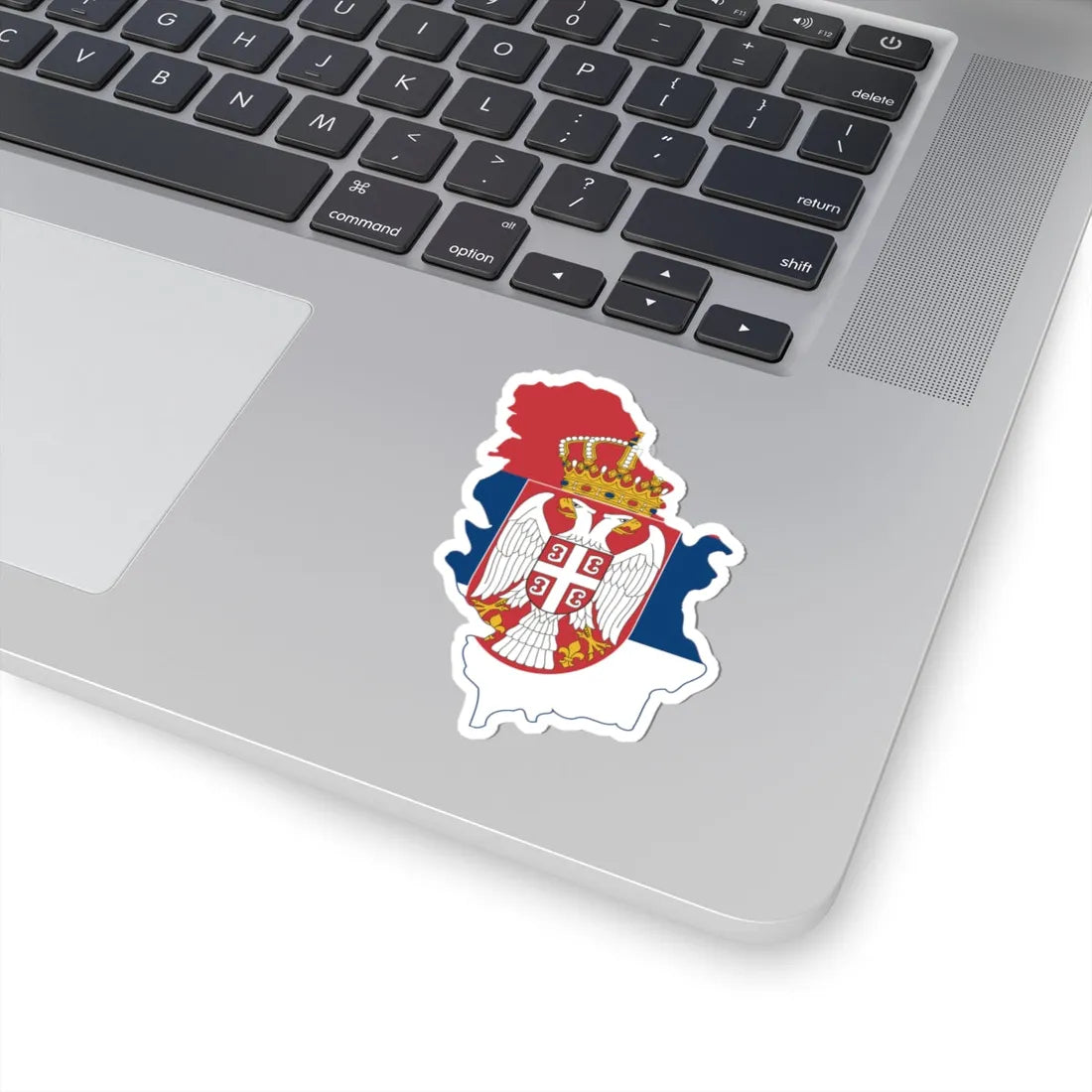 Flag map of Serbia with Kosovo (Serbia) STICKER Vinyl Kiss-Cut Decal - The Sticker Space