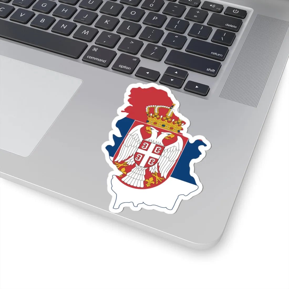 Flag map of Serbia with Kosovo (Serbia) STICKER Vinyl Kiss-Cut Decal - The Sticker Space
