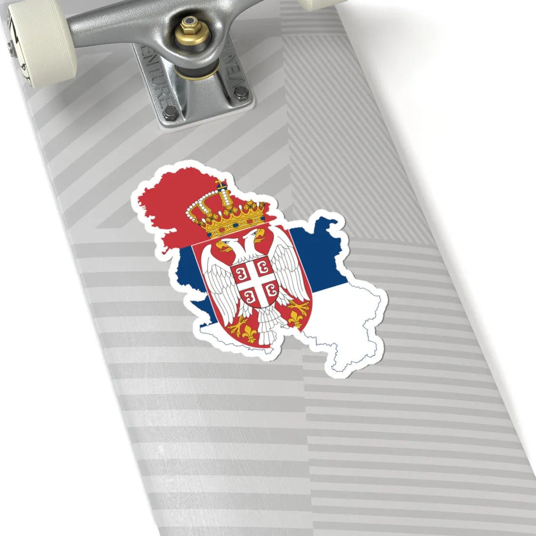 Flag map of Serbia without Kosovo (Serbia) STICKER Vinyl Kiss-Cut Decal - The Sticker Space