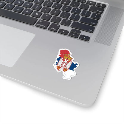 Flag map of Serbia without Kosovo (Serbia) STICKER Vinyl Kiss-Cut Decal - The Sticker Space