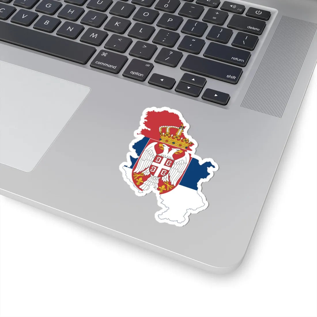 Flag map of Serbia without Kosovo (Serbia) STICKER Vinyl Kiss-Cut Decal - The Sticker Space