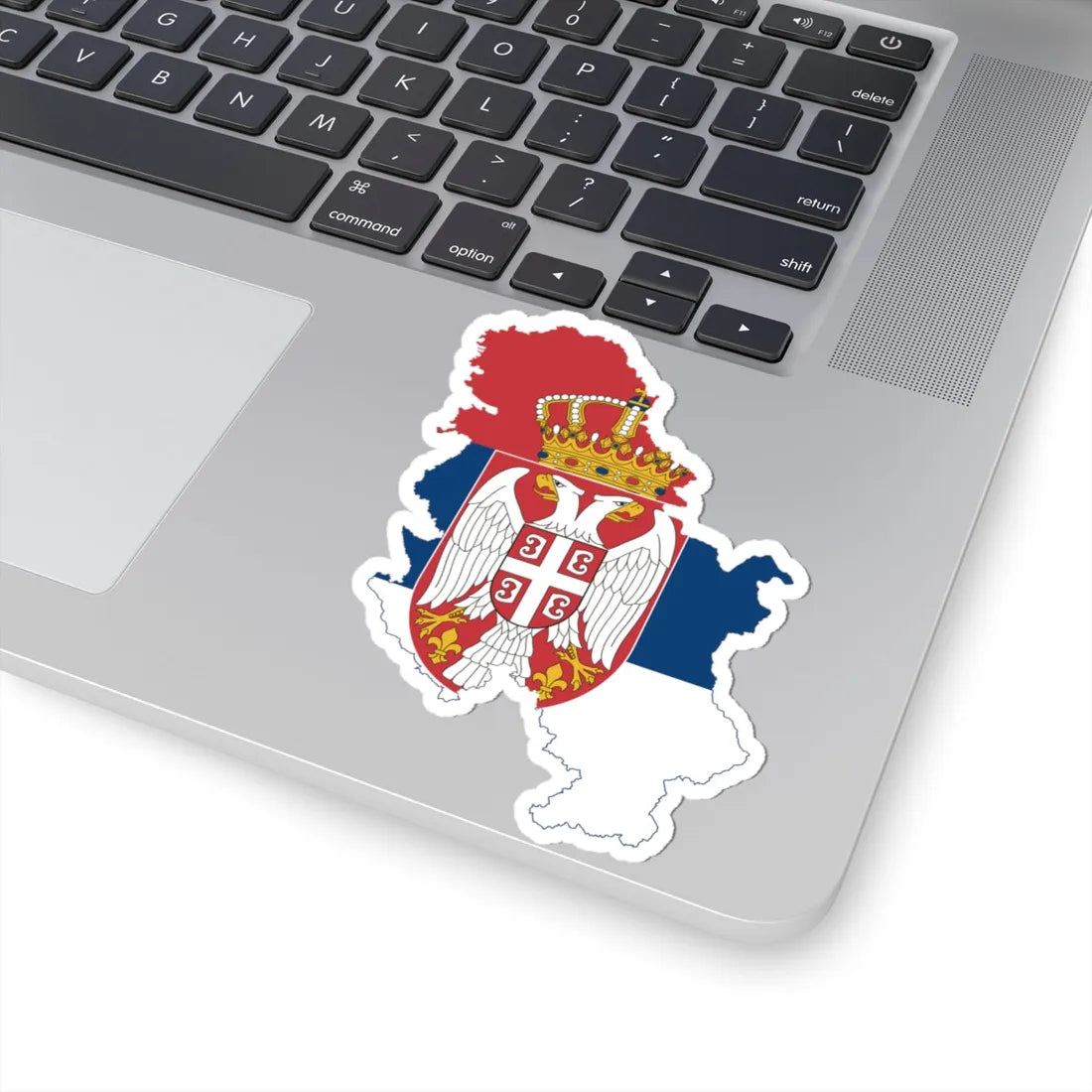 Flag map of Serbia without Kosovo (Serbia) STICKER Vinyl Kiss-Cut Decal - The Sticker Space