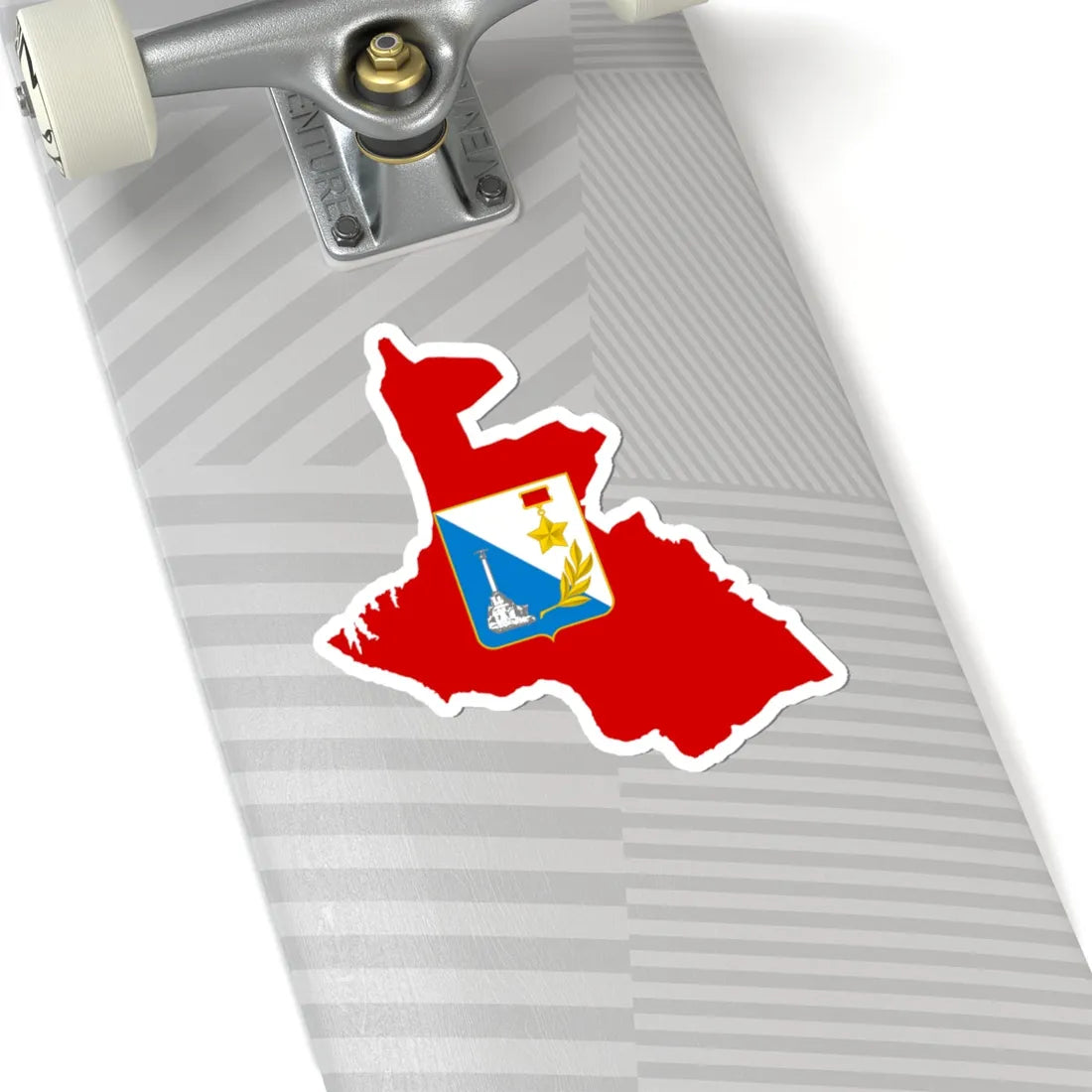 Flag-map of Sevastopol (Russia) STICKER Vinyl Kiss-Cut Decal - The Sticker Space