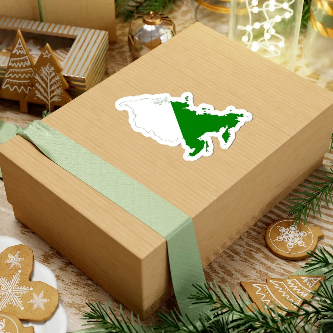 Flag map of Siberia (Russia) STICKER Vinyl Kiss-Cut Decal - The Sticker Space