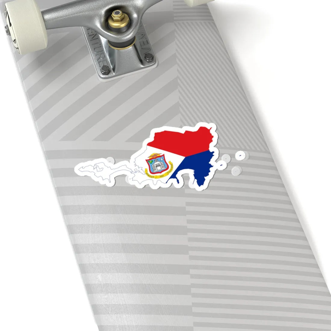 Flag-map of Sint Maarten (Netherlands) STICKER Vinyl Kiss-Cut Decal - The Sticker Space