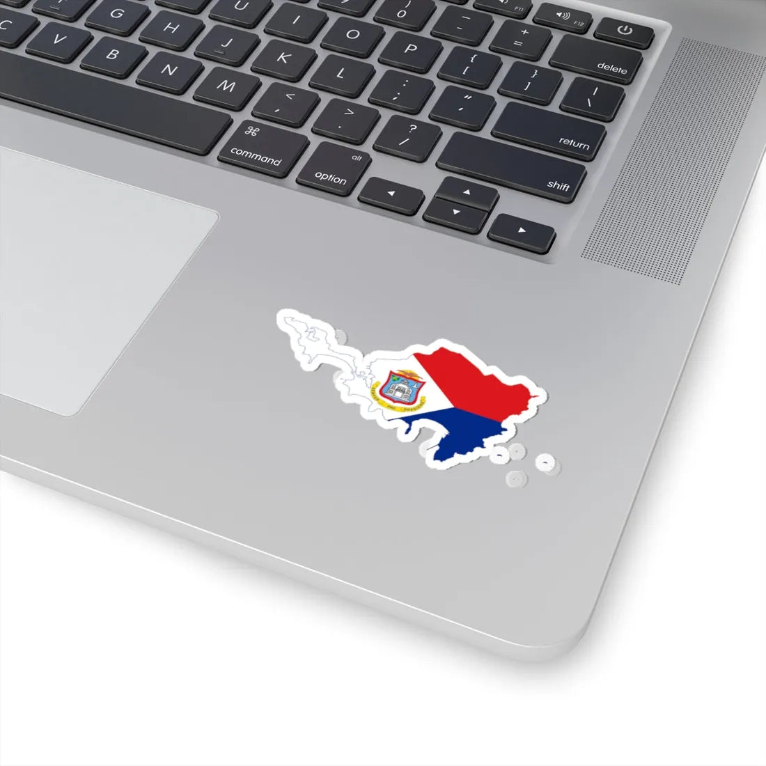 Flag-map of Sint Maarten (Netherlands) STICKER Vinyl Kiss-Cut Decal - The Sticker Space