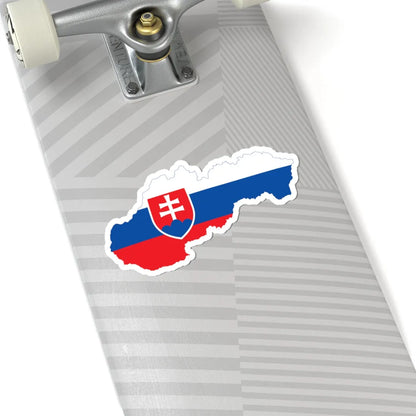 Flag Map Of Slovakia (Slovakia) STICKER Vinyl Kiss-Cut Decal - The Sticker Space