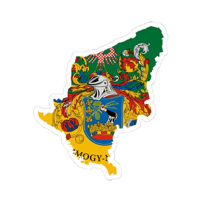 Flag-map of Somogy County (Hungary) STICKER Vinyl Kiss-Cut Decal 4 Inch White - The Sticker Space