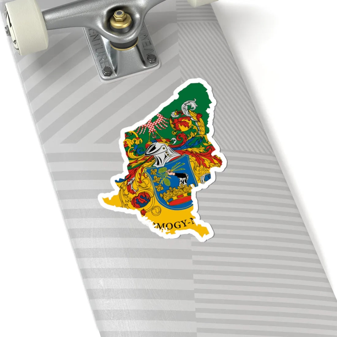 Flag-map of Somogy County (Hungary) STICKER Vinyl Kiss-Cut Decal - The Sticker Space