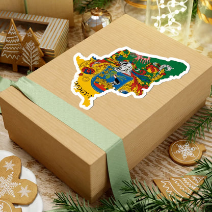 Flag-map of Somogy County (Hungary) STICKER Vinyl Kiss-Cut Decal - The Sticker Space