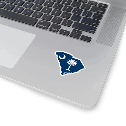 Flag-map of South Carolina (United States) STICKER Vinyl Kiss-Cut Decal - The Sticker Space