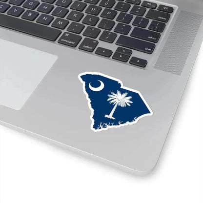 Flag-map of South Carolina (United States) STICKER Vinyl Kiss-Cut Decal - The Sticker Space