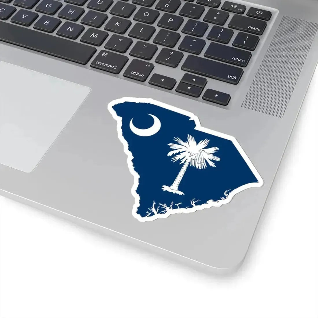 Flag-map of South Carolina (United States) STICKER Vinyl Kiss-Cut Decal - The Sticker Space