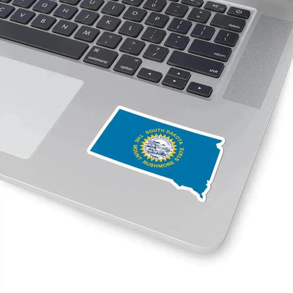 Flag-map of South Dakota (United States) STICKER Vinyl Kiss-Cut Decal - The Sticker Space