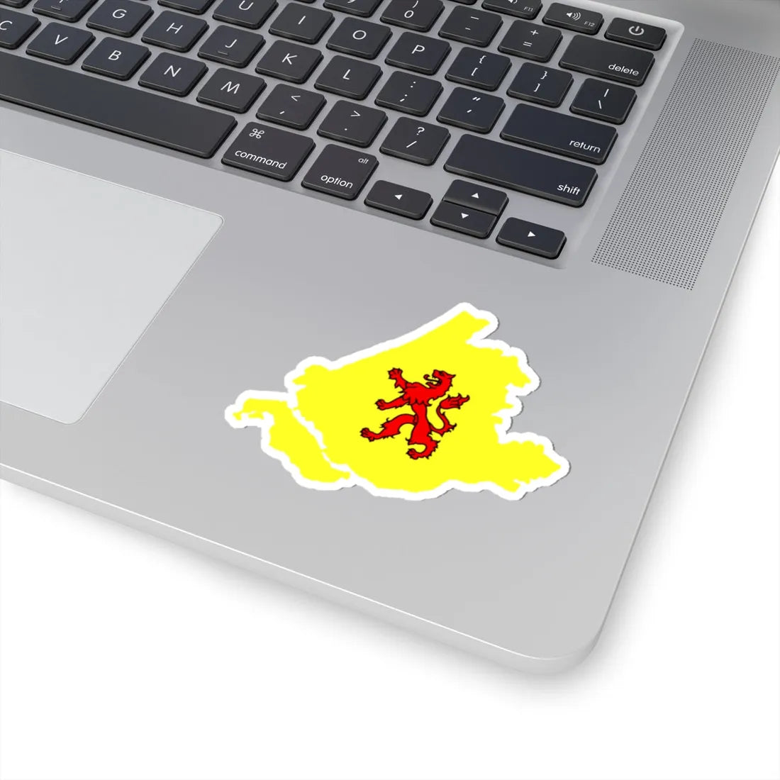 Flag-map of South Holland (Netherlands) STICKER Vinyl Kiss-Cut Decal - The Sticker Space