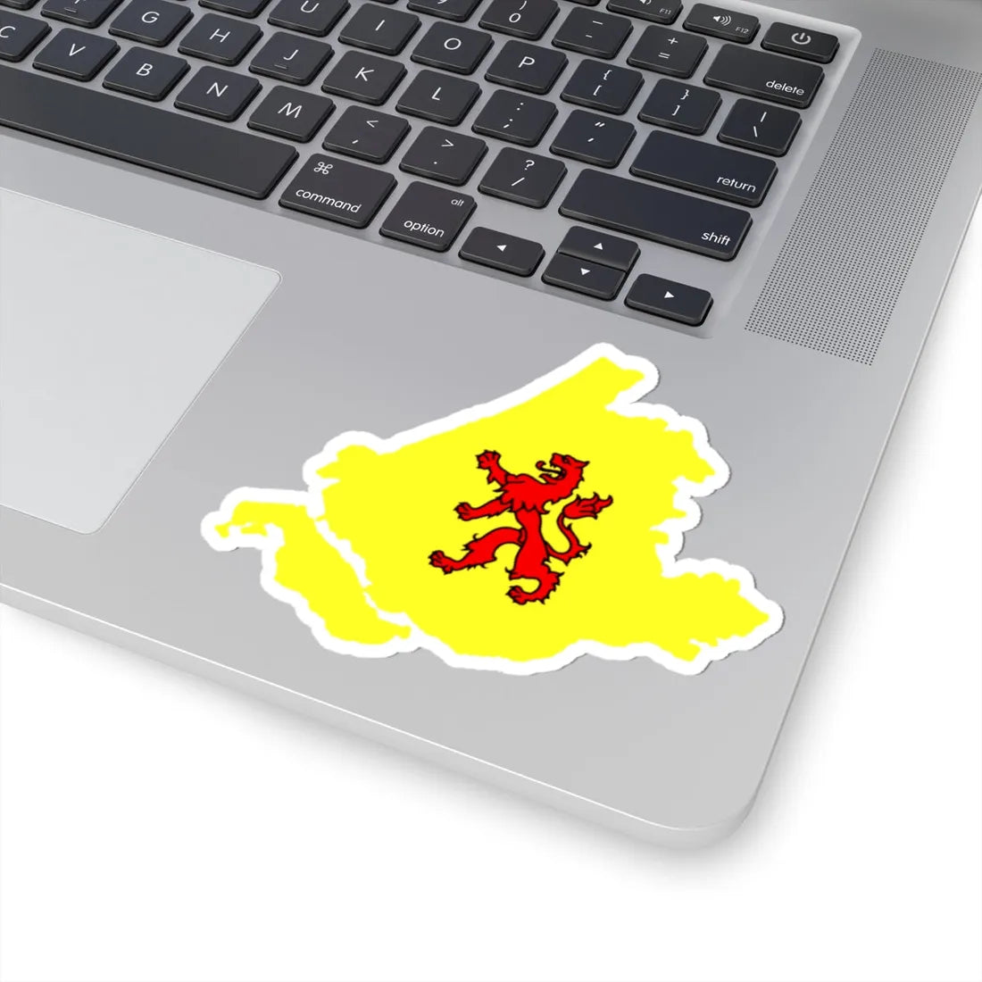 Flag-map of South Holland (Netherlands) STICKER Vinyl Kiss-Cut Decal - The Sticker Space