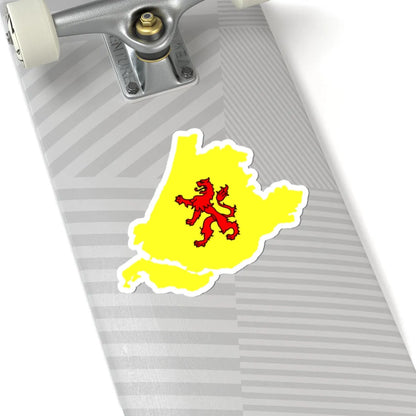 Flag-map of South Holland (Netherlands) STICKER Vinyl Kiss-Cut Decal - The Sticker Space